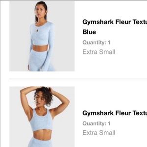 Gym shark Blue 3 piece set